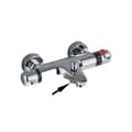Miniatyrbillede 1 af 2: Termostatisk Brusehane Sæt, Dobbelt Håndtag Kontrol, Nutidigt Design,Chrome Mixer B