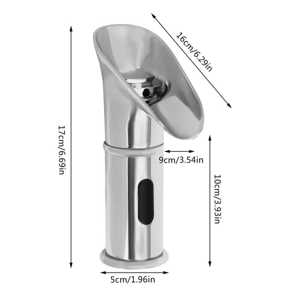 Automatisk Sensor Vaskemaskine, Berøringsfri Betjening, Moderne Design,Sølv