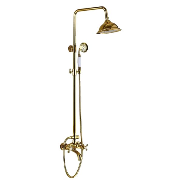 Badeværelsesarmatur, Luksus Guld Finish, Vægmonteret Design,Type F