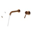 Miniatyrbillede 1 af 2: Badeværelsesvaskarmatur, vægmonteret design, opdelt kold varmeblander,Rosen Guld A21