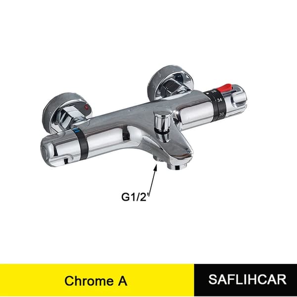Termostatisk bruserarmatur, keramisk ventilkerne, CE-certificeret,Chrome A