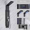 Miniatyrbillede 2 af 2: Brusepanel system, digital temperaturvisning, multifunktionsbruserhoved,Sort 8003