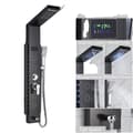 Miniatyrbillede 1 af 2: Brusepanel system, digital temperaturvisning, multifunktionsbruserhoved,Sort 8003