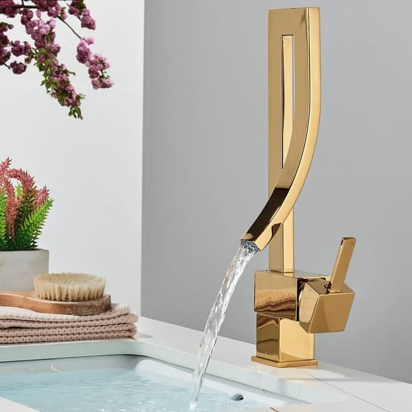 Basinarmatur, Messingkonstruktion, Moderne Stil,Guld