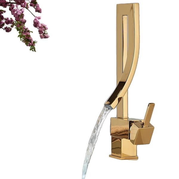 Basinarmatur, Messingkonstruktion, Moderne Stil,Guld
