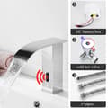 Miniatyrbild 2 av 2: Smart Sensor Basin Faucet, Automatisk Sensor, Vattenfall Dispensera,: krom kort