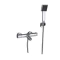Miniatyrbillede 1 af 2: Badekararmatur, Termostatisk Kontrol, Dobbelt Håndtag Design,Chrome A