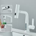 Miniatyrbillede 2 af 2: Vandfaldsarmatur, Temperaturvisning, Berøringsfri Betjening, Stilfuldt Design,Hvid Farve