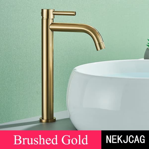 Basinarmatur, Børstet Guld Finish, Holdbart Rustfrit Stål,Børstet Guld