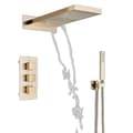 Miniatyrbild 1 av 2: Termostatisk Duschkranset, Automatisk Termostatkontroll, Modern Design,Borstad guld