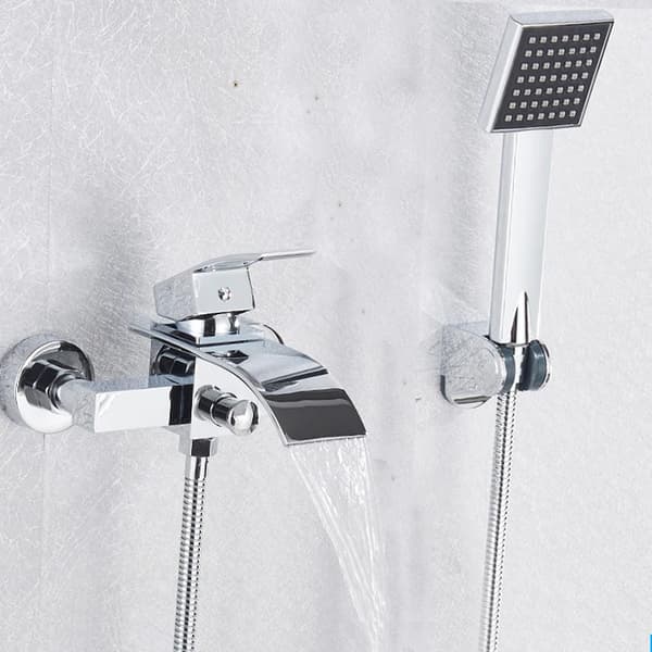 Vandfalds badekarhane, moderne stil, holdbar elektroplateret finish,Chrome