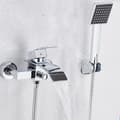 Miniatyrbillede 2 af 2: Vandfalds badekarhane, moderne stil, holdbar elektroplateret finish,Chrome