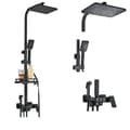 Miniatyrbillede 1 af 2: Termostatisk brusearmatur, holdbart ABS-brusehoved, moderne design,mat sort 4DHC