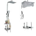Miniatyrbillede 1 af 2: Termostatisk brusearmatur, holdbart ABS-brusehoved, moderne design,krom 4DT