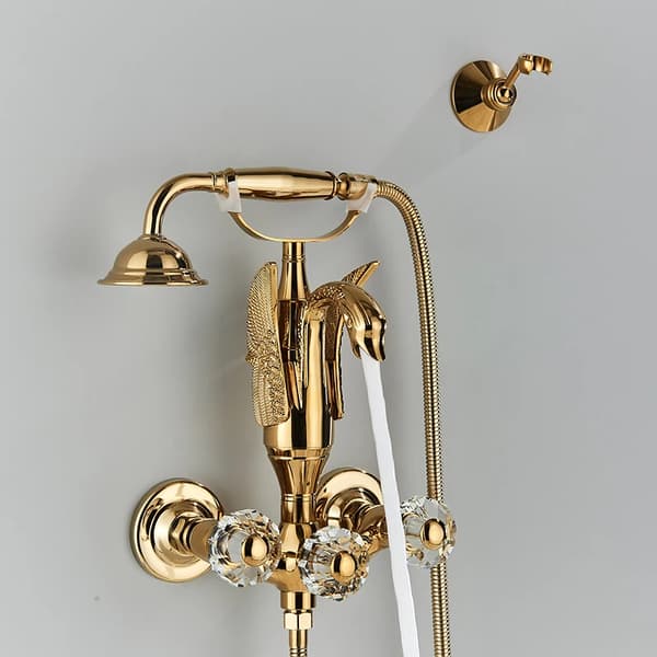 Luksus Badekararmatur, Elegant Skinnende Guld Finish, Moderne Design,Skinnende Guld