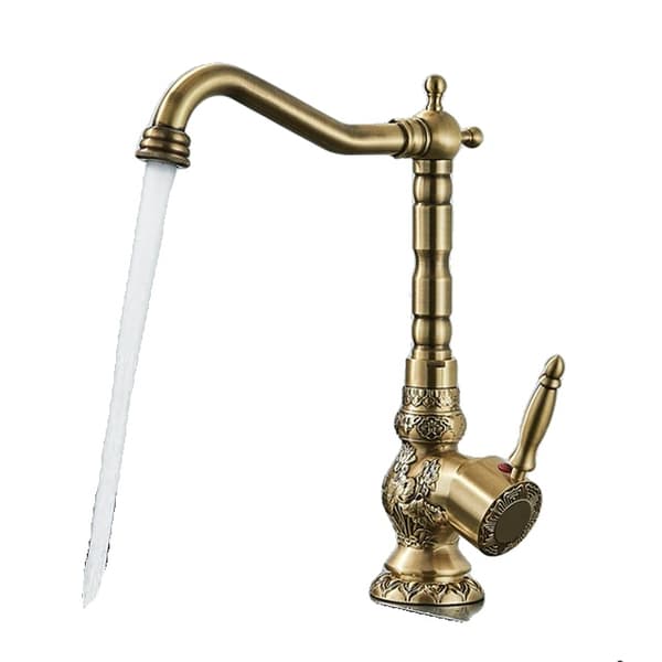Køkkenarmatur, Sort Bronze Finish, Varmt og Koldt Vand Blander, Antique C Tall