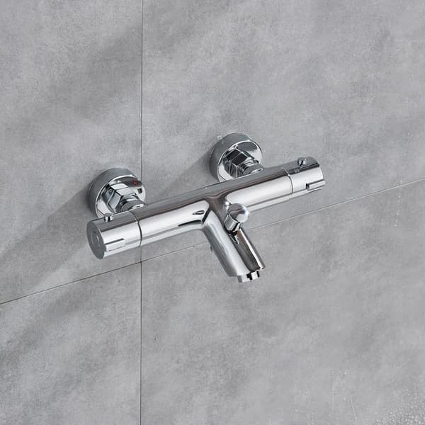 Chrome Termostatisk Brusearmatur, Holdbar Keramik, Konstant Temperaturkontrol,TypeE