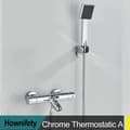 Miniatyrbillede 2 af 2: Termostatisk brusearmaturer, temperaturkontrol, varm og kold blanding., Chrome 2