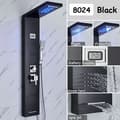 Miniatyrbillede 2 af 2: LED Brusekolonne Hane, Luksus Design, SPA Massage Jets, Sort 8024