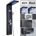 Miniatyrbillede 1 af 2: LED Brusekolonne Hane, Luksus Design, SPA Massage Jets, Sort 8024