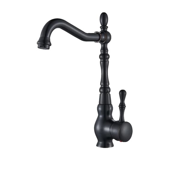 Køkkenarmatur, Antik Messing Finish, Varmt og Koldt Vand Blander, Sort Bronze A