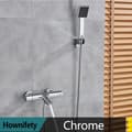 Miniatyrbillede 2 af 2: Væghængt brusesæt, termostatisk kontrol, enkelt håndtag design,Chrome A
