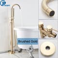 Miniatyrbillede 2 af 2: Badekar Brusehane, Dobbelt Håndtag, Stilfulde Overflader,fskuret Guld