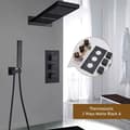 Miniatyrbillede 2 af 2: Termostatisk Bruse System, Elegant Messing Finish, Indbygningsinstallation,Matte Black = Mat Sort