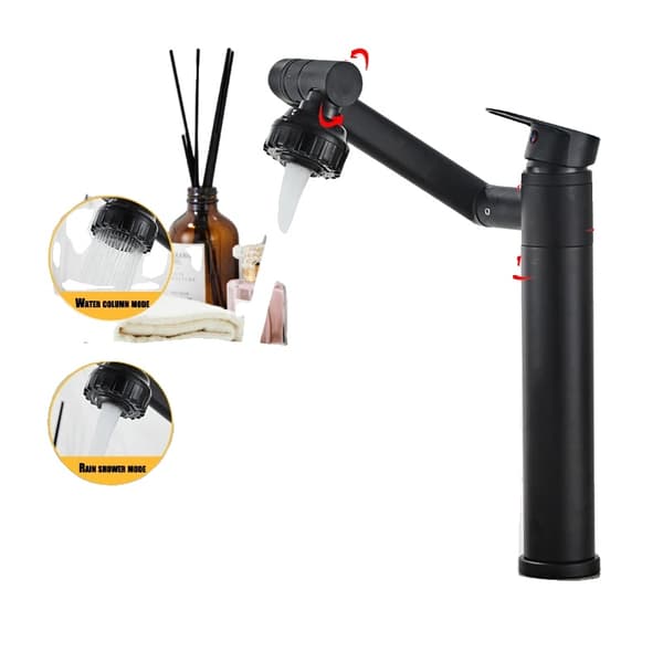 Vandhanehane, 360° rotation, højdejusterbar, Sort høj