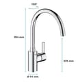 Miniatyrbild 6 av 6: GROHE Feel Ettgreppsblandare för diskho Krom 32670002