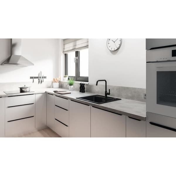 Køkkenarmatur - Etgrebs håndvaskarmatur - Mat sort - Høj tud - 150° rotation - GROHE Start - 304702430