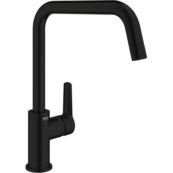 Køkkenarmatur - Etgrebs håndvaskarmatur - Mat sort - Høj tud - 150° rotation - GROHE Start - 304702430