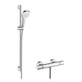 Miniatyrbild 1 av 5: Duschset - HANSGROHE - Croma Select E 110 Vario - Termostatblandare - Stång 90 cm - Vit-Krom
