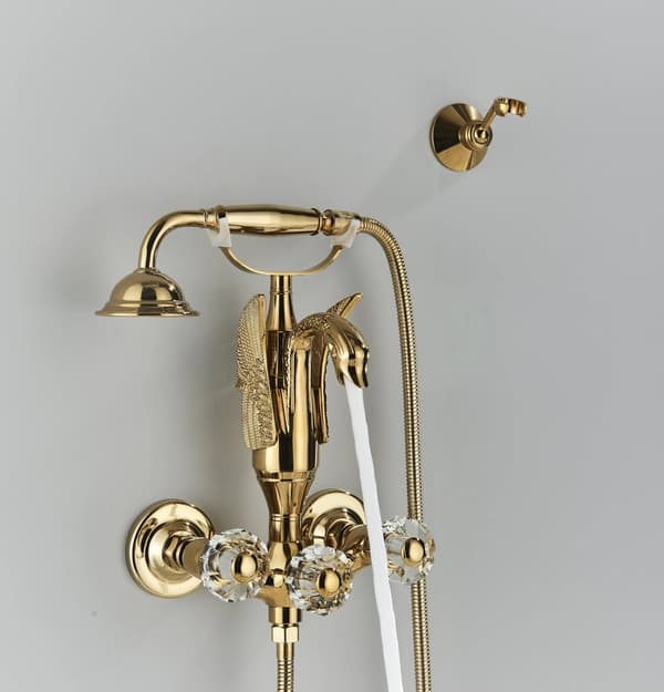 Badekararmatur, Poleret Overfladefinish, Klassisk Stil,Skinnende Guld