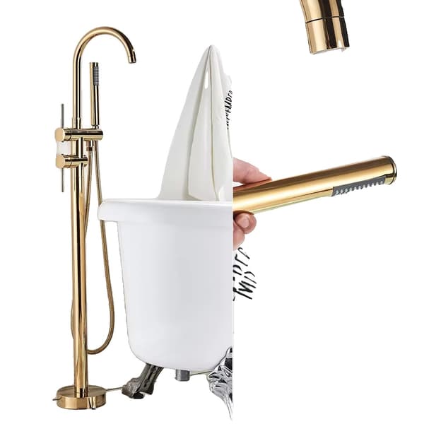 Badekararmatur, Håndbruser, Keramisk Ventil, Enkelt Håndtag,Guld