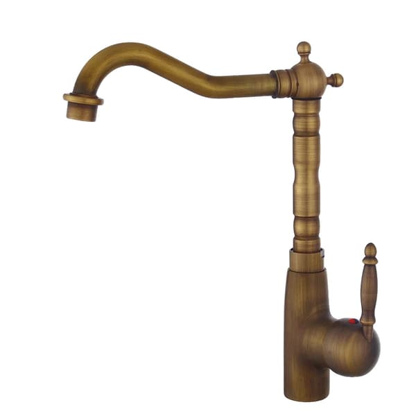 Basin-sekoittaja, pöytätasoon asennettava, ruostumaton teräsrunko, klassinen tyyli,Messinki, Ruskea
