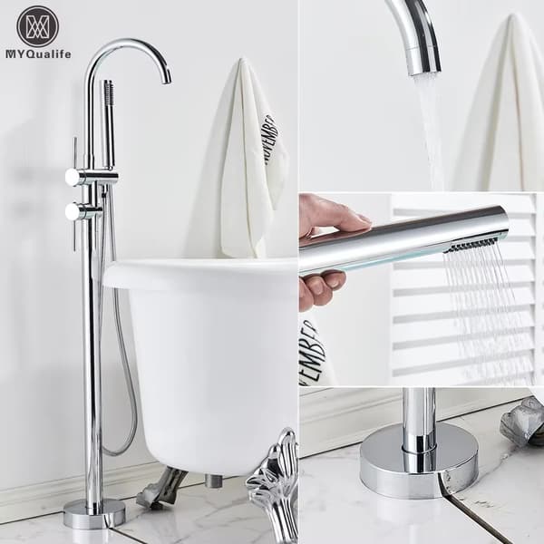 Badekararmatur, Håndbruser, Keramisk Ventil, Enkelt Håndtag,Krom