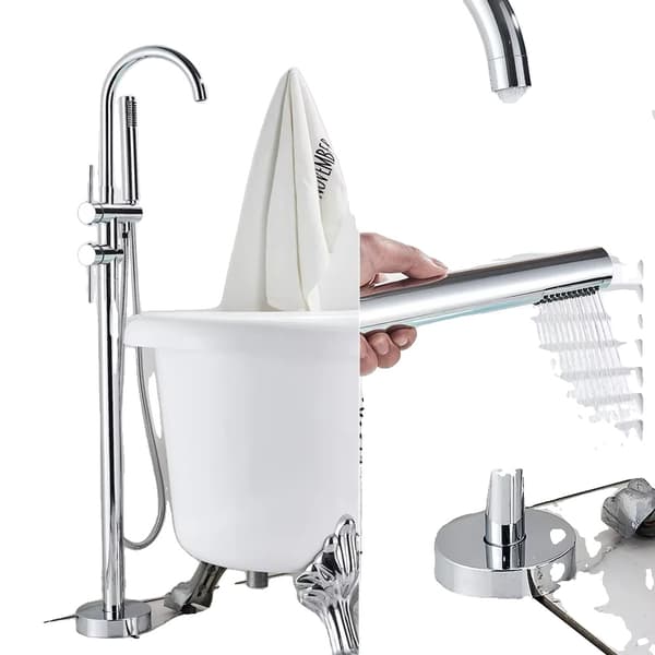 Badekararmatur, Håndbruser, Keramisk Ventil, Enkelt Håndtag,Krom