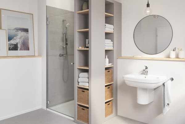 Grohe Eurosmart etgrebs håndvaskarmatur, størrelse S, krom, flowbegrænser 5,7 l/min., keramisk patron 28 mm, push-open prop,