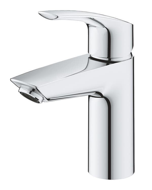 Grohe Eurosmart etgrebs håndvaskarmatur, størrelse M, krom, flowbegrænser 5,7 l/min., keramisk patron 28 mm, push-open prop,