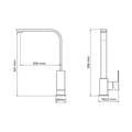 Miniatyrbillede 2 af 3: Hane med blandingsbatteri EDM 01194 Getaria Sølvfarvet Rustfrit stål Kobber Zink 5,2 x 20,05 x 33,8 cm
