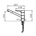 Miniatyrbillede 2 af 2: Kitchen Tap Pyramis 090 905 401 Beige