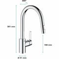 Miniatyrbillede 4 af 5: Hane med blandingsbatteri Grohe 31484001