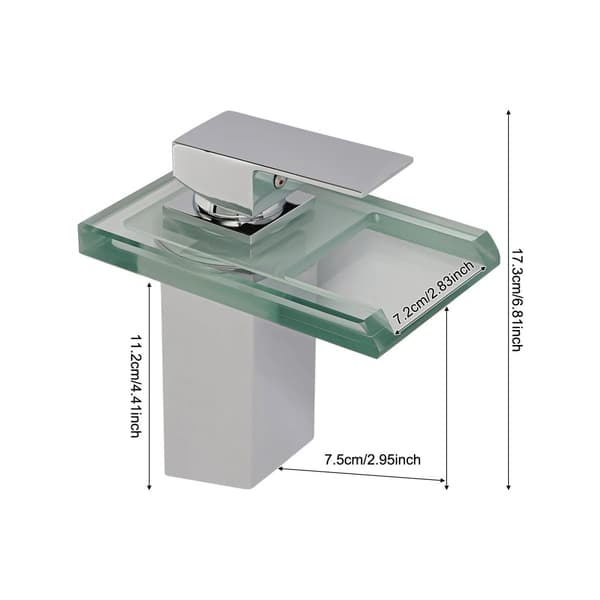 Vandhane, LED-lysindikator, moderne design,G3/8, Sølv, XXL