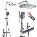 Miniatyrbillede 1 af 2: Bruserarmatur, LED-lysfunktion, justerbar højde,XKSN