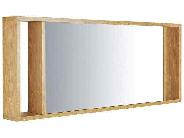 Kylpyhuoneen allaskaapisto setti beige MDF-levy laatikoilla peili pesuallas kaappi moderni tyyli