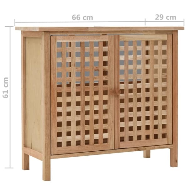 vidaXL Tvättställsskåp massiv valnöt 66x29x61 cm