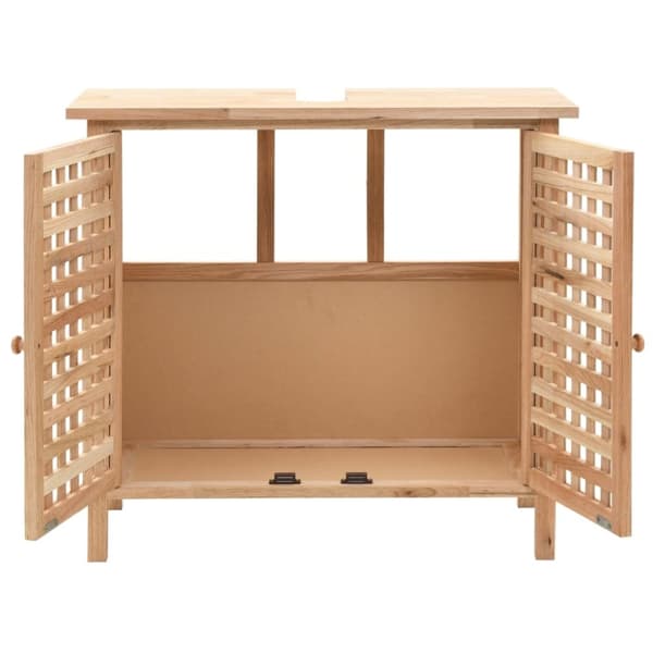 vidaXL Tvättställsskåp massiv valnöt 66x29x61 cm