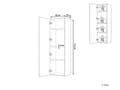 Miniatyrbillede 3 af 8: Hængende Gråt Skab 40 x 35 x 132 cm 4 hylder Moderne Stil
