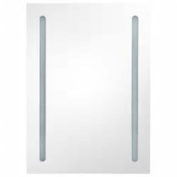 vidaXL badeværelsesskab med spejl + LED-lys 50x13x70 cm